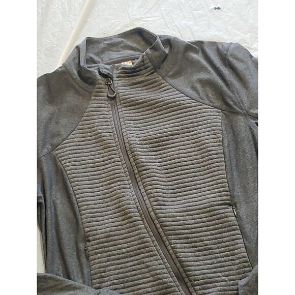 Mondetta Meduim Jacket Lightweight Zipoed Gray Textured Pockets Womens - Picture 4 of 16